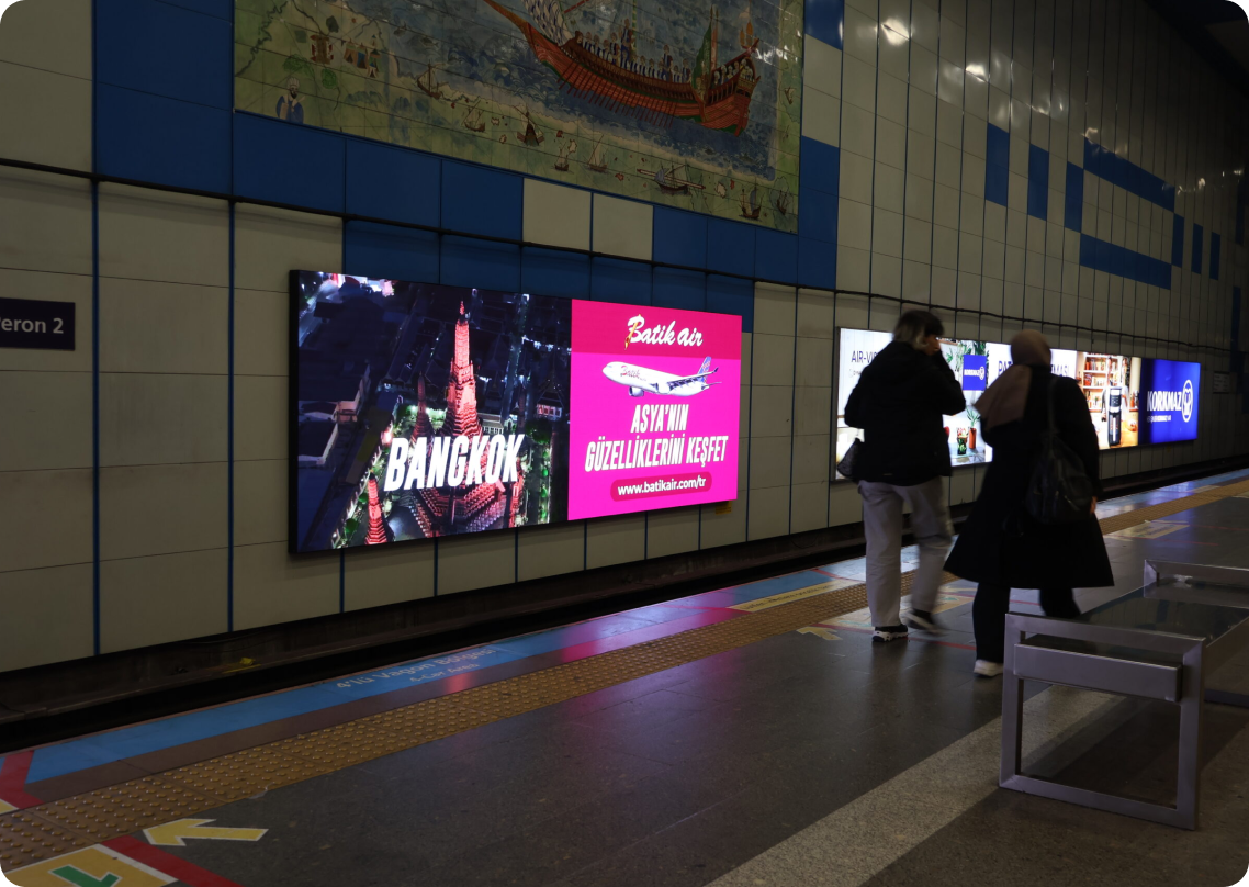 4K DOOH in Metro Stations in Istanbul